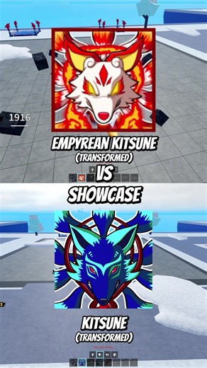 Empyrean Kitsune vs Regular Kitsune #roblox #bloxfruits #bloxfruit #dispecs