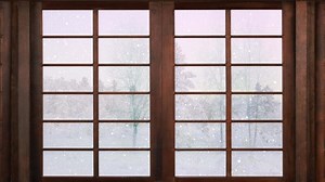 Snow Fall from Window Background