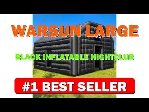 WARSUN Large Black Inflatable Nightclub 20x16.5x12Ft Inflatable Party Tent with Logo Ar - B0CKP3VNR2