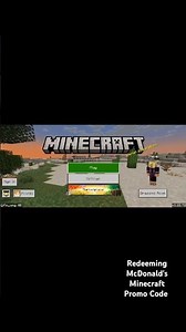 redeeming McDonald's Minecraft Promo Code #minecraft