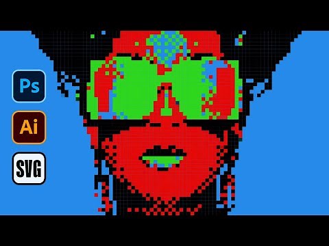 How To Convert Bitmap Pixel Image To Vector In Illustrator - NO PLUGIN