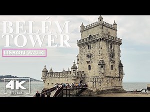 Belém Tower Lisbon Walking Tour2022 | 4K Portugal Virtual Travel Walk Tour | Torre De Belém Lisboa