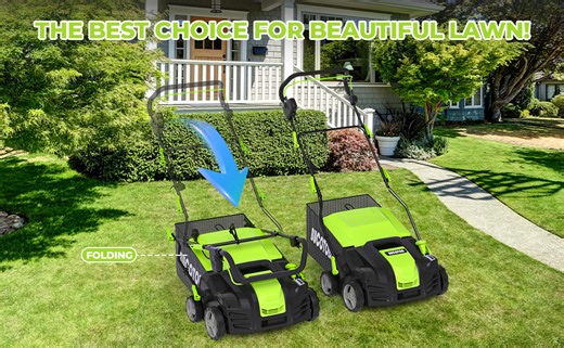 Watch 2-IN-1 16-Inch Dethatcher & Scarifier Install on Amazon Live