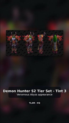 WoW Midnight S2 Demon Hunter Tier Sets | Havoc and Vengeance #Shorts