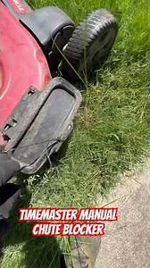 Free simple diy manual chute blocker for the Toro Timemaster #lawnmower #lawnmowing #grass #yardwork