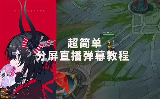 双屏弹幕教程！主屏全屏打游戏！分屏看弹幕！一学就会！副屏教程！