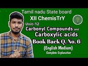 Book back Q.No.6 |Unit-12 |Chemistry 12 |English Medium |Tamil |SaravananTK |Ed Chemistry
