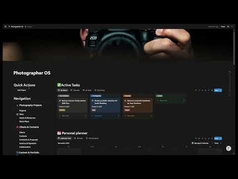 Photographer OS Premium Notion Template