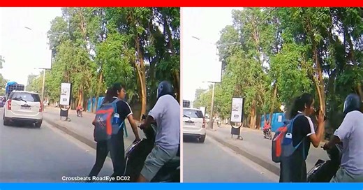 Girl Crosses Road Without Looking And Gets Hit By Scooter: Epic Reaction Follows [Video]