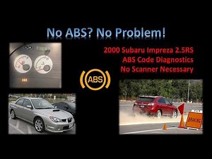 No Scanner? Diagnose Subaru ABS light and codes without one