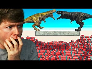 DINOSAUR BATTLE over TNT in ARBS!? (Reaction)