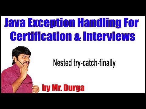 Java Exception Handling || Nested try catch finally || by Durga Sir