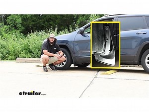 Installing the WeatherTech No-Drill, Digital Fit Front Mud Flaps on a 2021 Jeep Cherokee