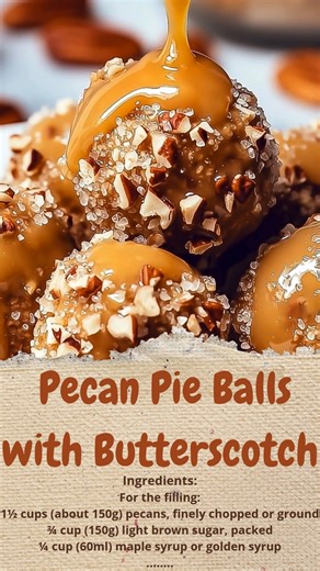 Pecan Pie Balls with Butterscotch | Cakecrafted Recipes