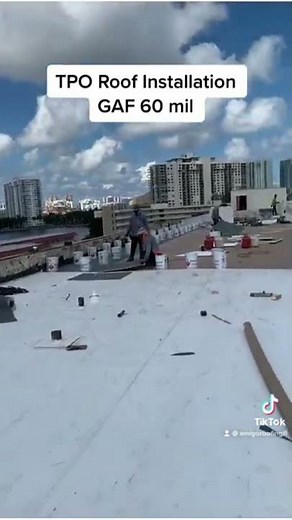 TPO Roof Installation GAF System