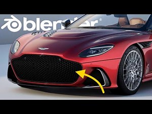 How to Model a Supercar Grille in Blender - Aston Martin Car Modeling Tutorial (Aryan3D)
