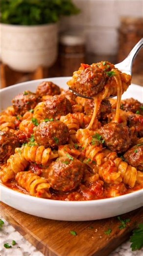 Easy One-Pot Pasta & Meatballs