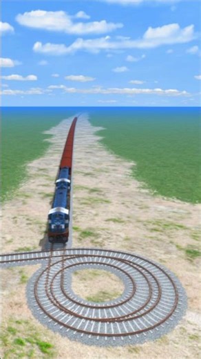 Train Passing Extreme Curved Rail 🤯🔥 | Train Simulator #Shorts