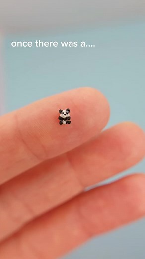 Tiny Crochet Panda - Microart and Miniature Panda Creations