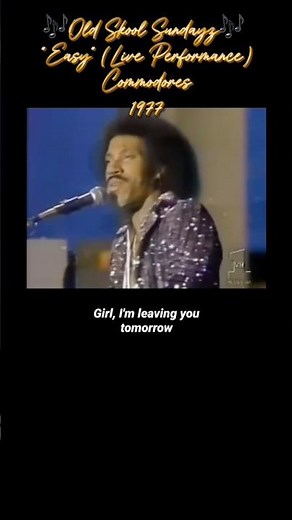 🎶Old Skool Sundayz🎶 “Easy” (Live Performance)– Commodores #musichistory