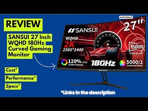 SANSUI 27” 180Hz Curved Gaming Monitor Review | Best Budget 2K WQHD HDR Gaming Monitor 2025