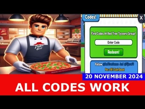 *ALL CODES* Pizzeria Tycoon 2 ROBLOX | NOVEMBER 20, 2024