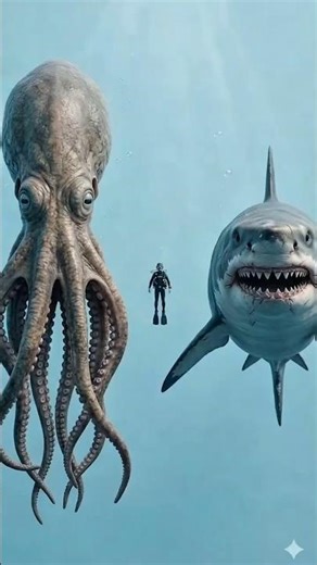 Kraken Squid + Megalodon… What Happens?