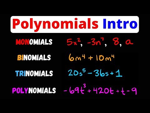 Intro to Monomials, Binomials, Trinomials, Polynomials & Terms | Eat Pi
