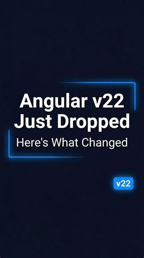 The 3 biggest updates in Angular v22 #angular #webdev #angularsignals