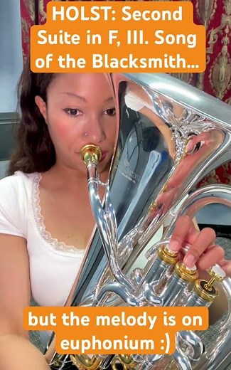Holst: Second Suite in F, Song of the Blacksmith melody on euphonium #music #tuba #euphonium #brass