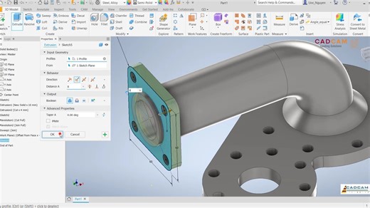 Inventor 2021 Tutorial #193 ｜ 3D Modeling Basic Design ｜ CAD CAM TUTORIAL