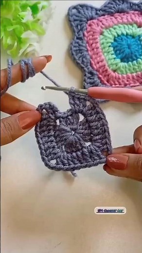 How to make a beautiful Crochet Solid Granny Square🧶 || Crochet Granny Square for beginners #crochet