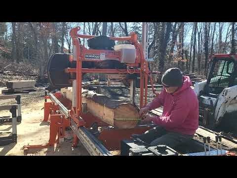 Cutting the Russian sauna 16' 2x4 plates and a life lesson on the Norwood HD36v2.