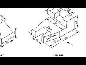 HOW TO DRAW ORTHOGRAPHIC DRAWING|FIRST ANGLE PROJECTION (Fig. 3.28)
