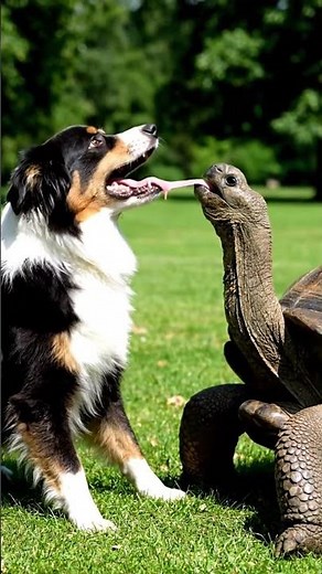 Turtle Grabs Dog’s Tongue 😱🐢🐶 | Shocking Animal Moment Caught on Camera
