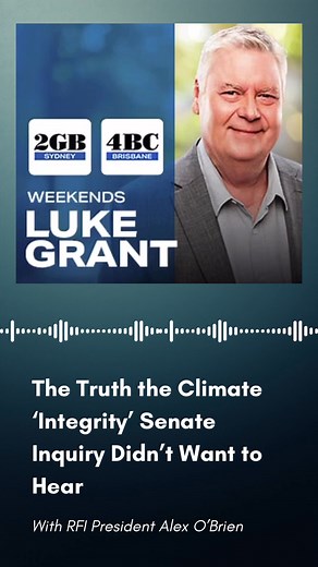 This week proved exactly what RFI President Alex O’Brien told 2GB: the Senate inquiry didn’t want the truth — they wanted a headline. The Greens/Labor-led “Information Integrity” Inquiry attacked us before it even began, but when they saw our submission exposed their narrative, they refused to let us speak. What they didn’t want you to hear: • In the Illawarra, 10 climate groups are driving the offshore-wind push • Pulling in $25m a year • One bankrolled by Mike Cannon-Brookes Boundless Earth • 