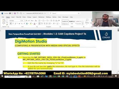 New Perspectives PowerPoint 365/2021 Modules 1-2 SAM Capstone Project 1b | DigiMotion Studio