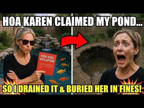 HOA Karen Claimed My Backyard Pond Was ‘Community Property’ — So I Drained It....