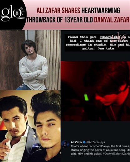 Ali Zafar Reveals First Studio Recording of Danyal Zafar Singing Nirvana Cover #theglodigital
