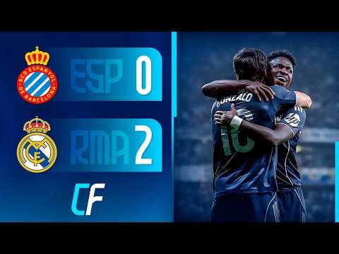 ✅ Con DOBLETE de VINI JR, REAL MADRID VENCIÓ al ESPANYOL y estiró la DEFINICIÓN de la LIGA ESPAÑOLA