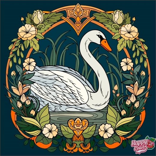 swan 🦢 #coloring #animal #swan #colors #coloringvideo #trending #viral #fyp #shorts #shortsfeed