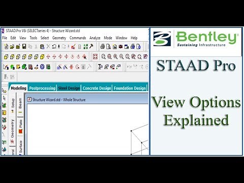 STAAD Pro Tutorial For Beginners [Episode 9]: View Options in STAAD PRO