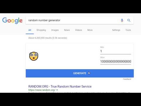Google Random Number Generator Easter Egg
