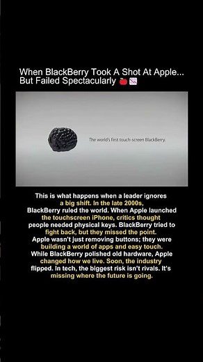 Apple Changed Everything, BlackBerry Didn't #shorts #viral