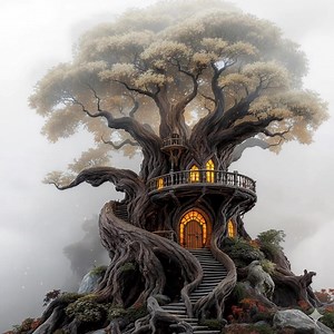 Fantasy Tree House 3D Model: Dnd Terrain, Fairy Tale Diorama (printable STL File) - Etsy UK