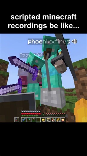Scripted Minecraft Recordings Be Like #shorts