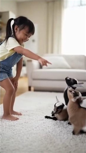 Cutest Moment Ever — Girl and Her Goats’ Funny Faint Game #animals #goat #wholesome #trending