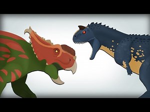 Pachyrhinosaurus vs Carnotaurus | Prehistoric Tournament Battle | DinoMania - Dinosaur cartoons