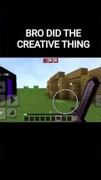 BRO WAS NOT IN CREATIVE MODE #minecraft #memes #funny #shorts