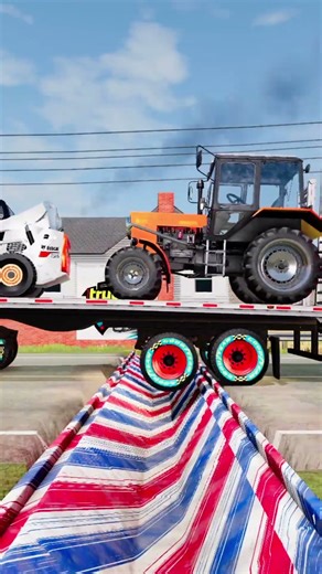 BeamNG.drive Truck vs Reverse Speed Bump Spintires Mudrunner Eps 206